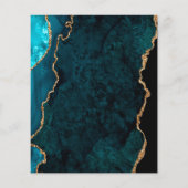 Budget Teal Blauwe Agate Goud 50ste Verjaardagsfee (Achterkant)