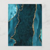 Budget Teal Blauwe Goud Agaat Bewaar de Datum (Achterkant)