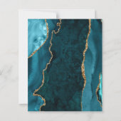 Budget Teal Goud Agaat Ivoor Save the Date (Achterkant)