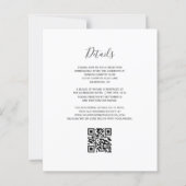 Budget Teal Gouden QR Code Trouw Uitnodiging (Achterkant)
