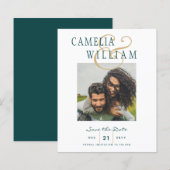 BUDGET Teal Groen Goud FOTO Save the Date (Voorkant / Achterkant)