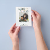 BUDGET Teal Groen Goud FOTO Save the Date Flyer (Hand)