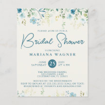 Budget Tealblauw Beige Wilde Bloemen Bruidsmeisjes