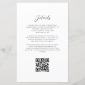 Budget Tealblauw Zilveren Agate QR Code Huwelijk (Achterkant)