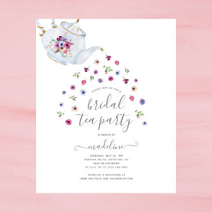 BUDGET Teapot Floral Bridal Tea Party nodigt uit