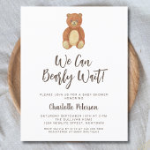 Budget Teddy Bear Baby shower Invitation