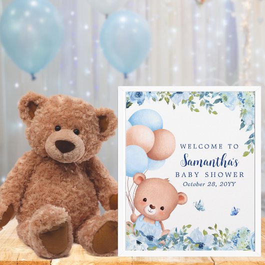Budget Teddy Bear Balloon Baby shower Welkomstbord