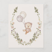 Budget Teddy Bear we kunnen Baby shower afwachten (Achterkant)