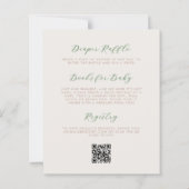 Budget Teddy Bears Green Twins QR Code Baby shower (Achterkant)