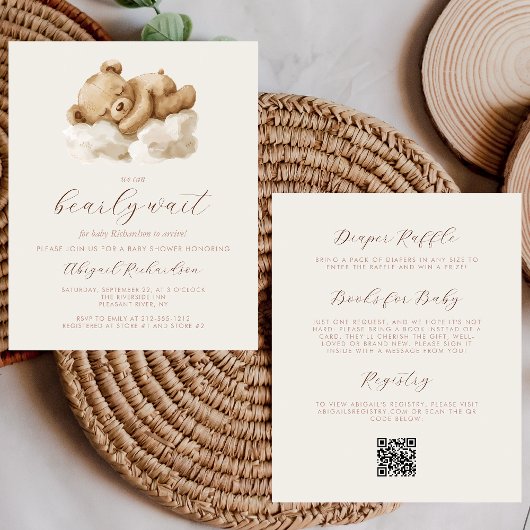 Budget teddybeer neutraal alles in één Baby shower