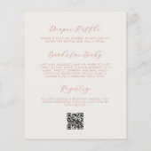 Budget Teddybeer Roze Meisje QR Code Baby shower (Achterkant)