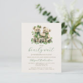 Budget Teddyberen Groene Tweeling QR Code Baby Sho (Staand voorkant)