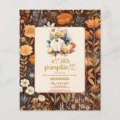 Budget Teracotta Kleine pompoen herfst baby shower Flyer (Voorkant)