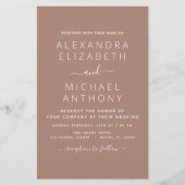 Budget Terra Cotta Boho Wedding Modern Simple (Voorkant)