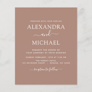 Budget Terra Cotta Boho Wedding Modern Simple