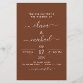 Budget Terra Cotta Boho Wedding Modern Simple (Voorkant)