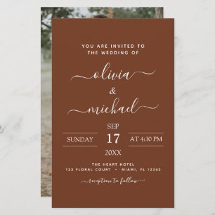 Budget Terra Cotta Boho Wedding Modern Simple