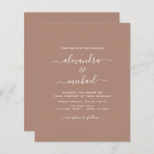 Budget Terra Cotta Boho Wedding Modern Simple