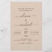 Budget Terra Cotta Boho Wedding Modern Simple (Voorkant)