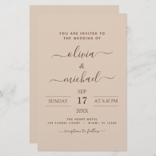 Budget Terra Cotta Boho Wedding Modern Simple