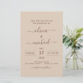 Budget Terra Cotta Boho Wedding Modern Simple (Staand voorkant)