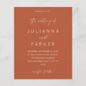 Budget Terra Cotta MOD Calligraphy Wedding Flyer (Voorkant)