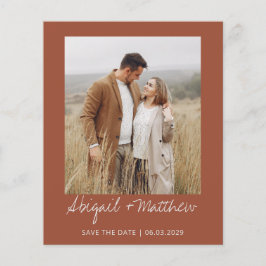 Budget Terra Cotta sparen de Datum Uitnodiging Flyer