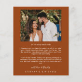 BUDGET Terracotta 2 foto bruiloft bedankje (Achterkant)