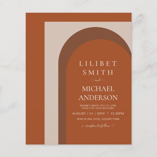 BUDGET Terracotta Aardtinten Bruisende Huwelijk (Voorkant)