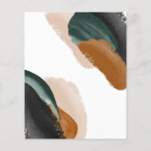 Budget terracotta abstracte waterverf baby shower (Achterkant)