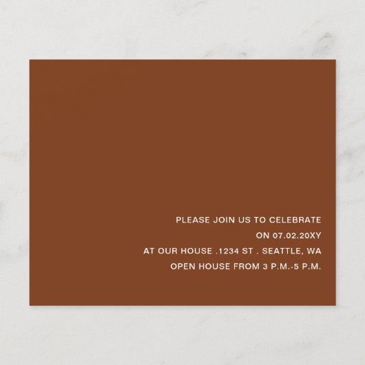 Budget Terracotta Arch Photo Afstuderen Invitation (Achterkant)