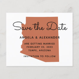 Budget Terracotta Arizona Wedding Save the Date