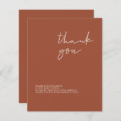 Budget Terracotta Baby shower - Hartelijk dank (Voorkant / Achterkant)