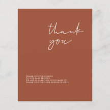 Budget Terracotta Baby shower - Hartelijk dank