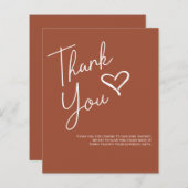 Budget Terracotta Baby shower Hartelijk dank (Voorkant / Achterkant)