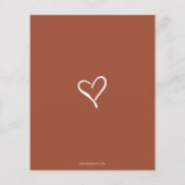 Budget Terracotta Baby shower Hartelijk dank (Achterkant)