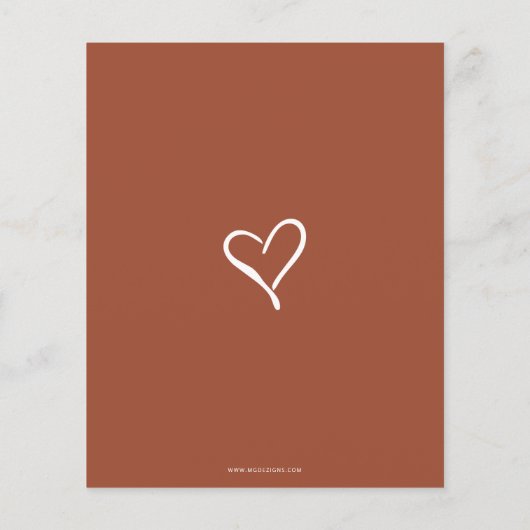 Budget Terracotta Baby shower Hartelijk dank (Achterkant)