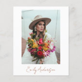 Budget Terracotta Bloem Boho Bruiloft Flyer (Achterkant)