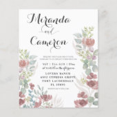 Budget Terracotta Bloemen Waterverf bruiloft (Voorkant)