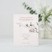 Budget Terracotta Bloemencode QR Code Huwelijksuit (Staand voorkant)