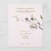 Budget Terracotta Bloemencode QR Code Huwelijksuit (Voorkant)