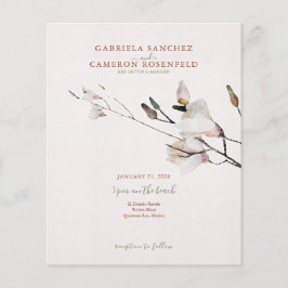 Budget Terracotta Bloemencode QR Code Huwelijksuit