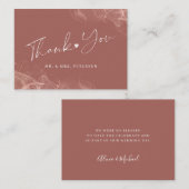 Budget terracotta blush bruiloft bedankt voor je s notitiekaartje (Voorkant / Achterkant)