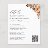 Budget Terracotta Boho Bloemen Bruiloft Uitnodigin (Achterkant)