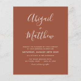 Budget Terracotta Boho Foto Weddenschap Flyer