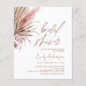 Budget Terracotta Boho Pampas Grass Vrijgezellenfe Flyer (Voorkant)