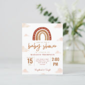 Budget Terracotta Boho Rainbow Baby shower (Staand voorkant)