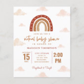 Budget Terracotta Boho Rainbow Virtual Baby shower (Voorkant)
