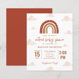Budget Terracotta Boho Rainbow Virtual Baby shower