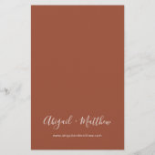 Budget Terracotta Boho Simple Wedding Uitnodiging (Achterkant)